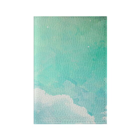 Обложка для паспорта матовая кожа с принтом Облако в Кировске, натуральная матовая кожа | размер 19,3 х 13,7 см; прозрачные пластиковые крепления | Тематика изображения на принте: абстракт | вектор | звезды | зеленый | красиво | небо | облако | синий | узор