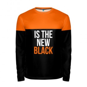 Мужской лонгслив 3D с принтом ORANGE IS THE NEW BLACK в Кировске, 100% полиэстер | длинные рукава, круглый вырез горловины, полуприлегающий силуэт | Тематика изображения на принте: orange is the new black