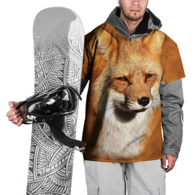 Накидка на куртку 3D с принтом Лисичка в Кировске, 100% полиэстер |  | животные | зверь | лиса | лисичка | природа | рыжая | фыр