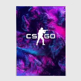 Постер с принтом CS GO HYPER BEAST LANDSCAPE в Кировске, 100% бумага
 | бумага, плотность 150 мг. Матовая, но за счет высокого коэффициента гладкости имеет небольшой блеск и дает на свету блики, но в отличии от глянцевой бумаги не покрыта лаком | action | astralis | awp | counter strike | cs go | cs go global offensive | cybersport | game | gamer | hyper beast | shooter | skin | team liquid | киберспорт | оружие | скины