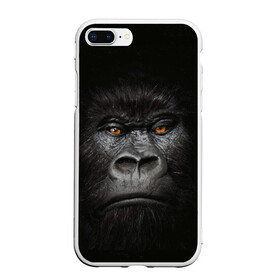 Чехол для iPhone 7Plus/8 Plus матовый с принтом Горилла 3D в Кировске, Силикон | Область печати: задняя сторона чехла, без боковых панелей | горилла | животные | обезьянка