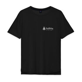 Мужская футболка хлопок Oversize с принтом Yorha Unit 9 Type S shirt в Кировске, 100% хлопок | свободный крой, круглый ворот, “спинка” длиннее передней части | nier_automata