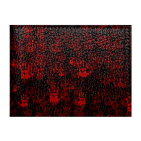 Обложка для студенческого билета с принтом КРОВАВЫЕ РУКИ в Кировске, натуральная кожа | Размер: 11*8 см; Печать на всей внешней стороне | blood | blood mask | hand | mask | pattern | брызги | кровавая маска | кровавые руки | кровь | маска | паттерн | потеки | руки