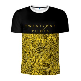 Мужская футболка 3D спортивная с принтом TWENTY ONE PILOTS   TOP в Кировске, 100% полиэстер с улучшенными характеристиками | приталенный силуэт, круглая горловина, широкие плечи, сужается к линии бедра | Тематика изображения на принте: 21 pilots | 21p | music | rock | top | trench | twenty one pilots | группа | музыка | рок