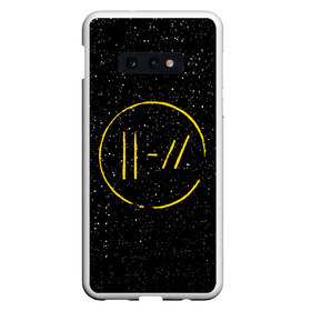 Чехол для Samsung S10E с принтом TOP BLACK SPACE в Кировске, Силикон | Область печати: задняя сторона чехла, без боковых панелей | 21 pilots | 21p | music | rock | top | trench | twenty one pilots | группа | музыка | рок