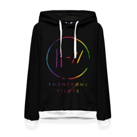 Женская толстовка 3D с принтом TWENTY ONE PILOTS TOP в Кировске, 100% полиэстер  | двухслойный капюшон со шнурком для регулировки, мягкие манжеты на рукавах и по низу толстовки, спереди карман-кенгуру с мягким внутренним слоем. | 21 pilots | 21p | music | rock | top | trench | twenty one pilots | группа | музыка | рок