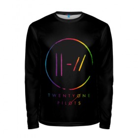 Мужской лонгслив 3D с принтом TWENTY ONE PILOTS TOP в Кировске, 100% полиэстер | длинные рукава, круглый вырез горловины, полуприлегающий силуэт | 21 pilots | 21p | music | rock | top | trench | twenty one pilots | группа | музыка | рок