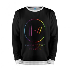 Мужской свитшот 3D с принтом TWENTY ONE PILOTS TOP в Кировске, 100% полиэстер с мягким внутренним слоем | круглый вырез горловины, мягкая резинка на манжетах и поясе, свободная посадка по фигуре | 21 pilots | 21p | music | rock | top | trench | twenty one pilots | группа | музыка | рок