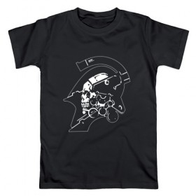 Мужская футболка хлопок с принтом DEATH STRANDING в Кировске, 100% хлопок | прямой крой, круглый вырез горловины, длина до линии бедер, слегка спущенное плечо. | kojima productions | кодзима | кодзима продакшн