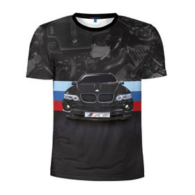 Мужская футболка 3D спортивная с принтом BMW X5 в Кировске, 100% полиэстер с улучшенными характеристиками | приталенный силуэт, круглая горловина, широкие плечи, сужается к линии бедра | bmw | bmw x5 | x5 | автомобиль | бмв | бмв х5 | бмвешка | бэха | машина | тачка | х5