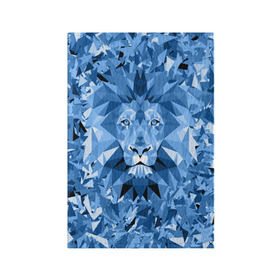 Обложка для паспорта матовая кожа с принтом Сине-бело-голубой лев в Кировске, натуральная матовая кожа | размер 19,3 х 13,7 см; прозрачные пластиковые крепления | Тематика изображения на принте: fczp | spb | zenit | белый | геометрия | зенит | питер | санкт петербург | синий | спб | треугольники