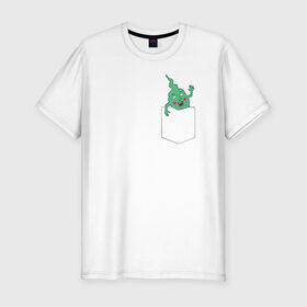 Мужская футболка премиум с принтом Green в Кировске, 92% хлопок, 8% лайкра | приталенный силуэт, круглый вырез ворота, длина до линии бедра, короткий рукав | anime | mob psycho 100 | shigeo kageyama | аниме | моб психо 100
