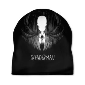 Шапка 3D с принтом SLENDER MAN в Кировске, 100% полиэстер | универсальный размер, печать по всей поверхности изделия | horror | slender | slender the arrival | slenderman | монстры | ночь | фантастика