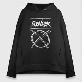 Женское худи Oversize хлопок с принтом Slender в Кировске, френч-терри — 70% хлопок, 30% полиэстер. Мягкий теплый начес внутри —100% хлопок | боковые карманы, эластичные манжеты и нижняя кромка, капюшон на магнитной кнопке | marble hornets | slender | slenderman | the slender man | бледный | высокий | мем | оператор | призрак | пришелец | слендер | тонкий | тонкий человек | тощий | человек