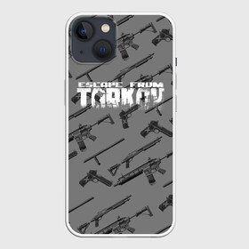 Чехол для iPhone 13 с принтом ESCAPE FROM TARKOV в Кировске,  |  | action | escape from tarkov | game | logo | soldier | war | weapon | война | игра | лого | оружие | солдат | шутер | экшн