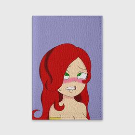 Обложка для паспорта матовая кожа с принтом Redhead в Кировске, натуральная матовая кожа | размер 19,3 х 13,7 см; прозрачные пластиковые крепления | Тематика изображения на принте: ahegao | anime | аниме | ахегао