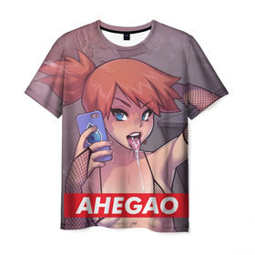 Мужская футболка 3D с принтом Poke Ahegao в Кировске, 100% полиэфир | прямой крой, круглый вырез горловины, длина до линии бедер | ahegao | anime | pokemon | аниме | ахегао | покемон