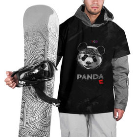 Накидка на куртку 3D с принтом Cygo - panda E в Кировске, 100% полиэстер |  | Тематика изображения на принте: cygo | panda e | rap | бандана | гепард | голова | леонид вакальчук | медведь | мы бежим с тобой как будто от гепарда | надпись | панда е | реп | репер | рэп | рэпер | сайго | суго | цуго