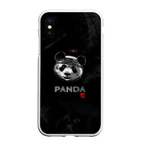 Чехол для iPhone XS Max матовый с принтом Cygo - panda E в Кировске, Силикон | Область печати: задняя сторона чехла, без боковых панелей | Тематика изображения на принте: cygo | panda e | rap | бандана | гепард | голова | леонид вакальчук | медведь | мы бежим с тобой как будто от гепарда | надпись | панда е | реп | репер | рэп | рэпер | сайго | суго | цуго