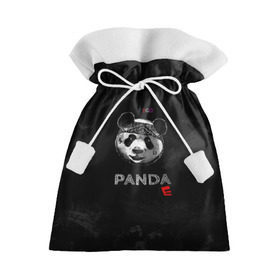 Подарочный 3D мешок с принтом Cygo - panda E в Кировске, 100% полиэстер | Размер: 29*39 см | cygo | panda e | rap | бандана | гепард | голова | леонид вакальчук | медведь | мы бежим с тобой как будто от гепарда | надпись | панда е | реп | репер | рэп | рэпер | сайго | суго | цуго