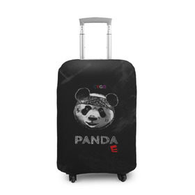 Чехол для чемодана 3D с принтом Cygo - panda E в Кировске, 86% полиэфир, 14% спандекс | двустороннее нанесение принта, прорези для ручек и колес | cygo | panda e | rap | бандана | гепард | голова | леонид вакальчук | медведь | мы бежим с тобой как будто от гепарда | надпись | панда е | реп | репер | рэп | рэпер | сайго | суго | цуго
