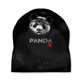 Шапка 3D с принтом Cygo - panda E в Кировске, 100% полиэстер | универсальный размер, печать по всей поверхности изделия | cygo | panda e | rap | бандана | гепард | голова | леонид вакальчук | медведь | мы бежим с тобой как будто от гепарда | надпись | панда е | реп | репер | рэп | рэпер | сайго | суго | цуго