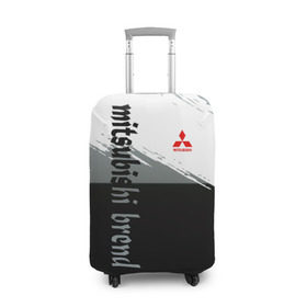 Чехол для чемодана 3D с принтом Mitsubishi brend: Надпись в Кировске, 86% полиэфир, 14% спандекс | двустороннее нанесение принта, прорези для ручек и колес | 