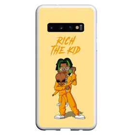 Чехол для Samsung Galaxy S10 с принтом Rich The Kid в Кировске, Силикон | Область печати: задняя сторона чехла, без боковых панелей | freshman | kid | plug | rap | rich | the | walk | богатый | волк | зе кид | инопланетянин | нло | плаг | ребенок | репер | рич | рэп | рэпер | фрешмен