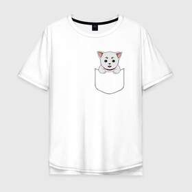 Мужская футболка хлопок Oversize с принтом Sadaharu Pocket в Кировске, 100% хлопок | свободный крой, круглый ворот, “спинка” длиннее передней части | Тематика изображения на принте: anime | gin tama | gintama | аниме | гинтама