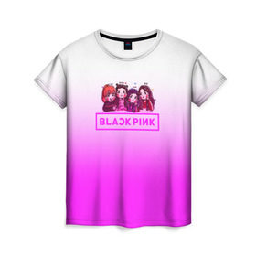 Женская футболка 3D с принтом BLACKPINK в Кировске, 100% полиэфир ( синтетическое хлопкоподобное полотно) | прямой крой, круглый вырез горловины, длина до линии бедер | blackpink | k pop | блэк пинк | дженни | джису | лис | розэ