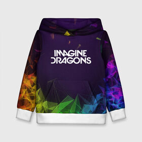 Детская толстовка 3D с принтом IMAGINE DRAGONS в Кировске, 100% полиэстер | двухслойный капюшон со шнурком для регулировки, мягкие манжеты на рукавах и по низу толстовки, спереди карман-кенгуру с мягким внутренним слоем | Тематика изображения на принте: alteranative rock | imagone dragons | music | rap | rock | альтернативный рок | группа | драконы | музыка | музыканты | реп | рок