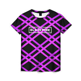 Женская футболка 3D с принтом BLACKPINK в Кировске, 100% полиэфир ( синтетическое хлопкоподобное полотно) | прямой крой, круглый вырез горловины, длина до линии бедер | blackpink | k pop | блэк пинк