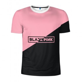 Мужская футболка 3D спортивная с принтом Black Pink в Кировске, 100% полиэстер с улучшенными характеристиками | приталенный силуэт, круглая горловина, широкие плечи, сужается к линии бедра | black pink | blackpink | square two | square up | дженни ким | лалиса манобан