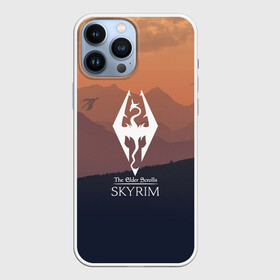 Чехол для iPhone 13 Pro Max с принтом THE ELDER SCROLLS SKYRIM | TES 5 в Кировске,  |  | dovahkiin | dragonborn | fus ro dah | royal play | rpg | skyrim | tes | tes online | the elder scrolls | война | докавин | компьютерные игры | рпг