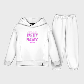 Детский костюм хлопок Oversize с принтом Call Me Pretty And Nasty в Кировске,  |  | Тематика изображения на принте: blackpink | k pop | music | блэк пинк | дженни | джису | лис | музыка | розэ