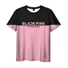 Мужская футболка 3D с принтом BlackPink в Кировске, 100% полиэфир | прямой крой, круглый вырез горловины, длина до линии бедер | blackpink | k pop | music | блэк пинк | дженни | джису | лис | музыка | розэ
