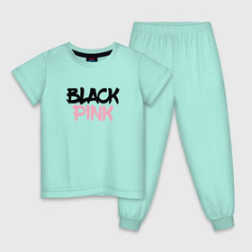 Детская пижама хлопок с принтом BLACKPINK в Кировске, 100% хлопок |  брюки и футболка прямого кроя, без карманов, на брюках мягкая резинка на поясе и по низу штанин
 | 
