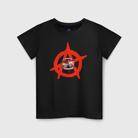 Детская футболка хлопок с принтом Монгол Шуудан в Кировске, 100% хлопок | круглый вырез горловины, полуприлегающий силуэт, длина до линии бедер | монгол шуудан анархия анархо рок рок панк