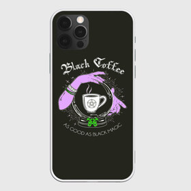 Чехол для iPhone 12 Pro Max с принтом Black coffee в Кировске, Силикон |  | black magic | coffee | food | love | magic | witchcraft | кофе | магия