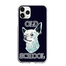 Чехол для iPhone 11 Pro матовый с принтом Old school Chihuahua в Кировске, Силикон |  | Тематика изображения на принте: chihuahua | dog | old school | tattoo | олдскул | собака | тату | чихуахуа