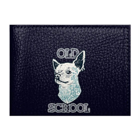 Обложка для студенческого билета с принтом Old school Chihuahua в Кировске, натуральная кожа | Размер: 11*8 см; Печать на всей внешней стороне | chihuahua | dog | old school | tattoo | олдскул | собака | тату | чихуахуа