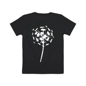 Детская футболка хлопок с принтом Одуванчик в Кировске, 100% хлопок | круглый вырез горловины, полуприлегающий силуэт, длина до линии бедер | арт | одуванчик | пух | растения | семена | силуэт | цветы