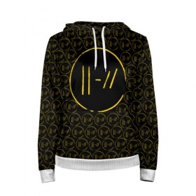 Женская толстовка 3D с принтом TWENTY ONE PILOTS   TOP в Кировске, 100% полиэстер  | двухслойный капюшон со шнурком для регулировки, мягкие манжеты на рукавах и по низу толстовки, спереди карман-кенгуру с мягким внутренним слоем. | 21 pilots | 21p | music | rock | top | trench | twenty one pilots | группа | музыка | рок