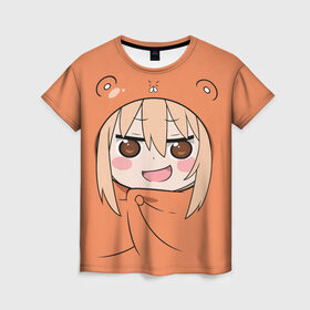 Женская футболка 3D с принтом Himouto! Umaru-chan в Кировске, 100% полиэфир ( синтетическое хлопкоподобное полотно) | прямой крой, круглый вырез горловины, длина до линии бедер | himouto umaru chan | himouto umaruchan | komaru | my two faced little sister | tanukichi | u.m.r. | umaru doma | двуличная сестрёнка умару | умару дома