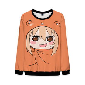 Мужской свитшот 3D с принтом Himouto! Umaru-chan в Кировске, 100% полиэстер с мягким внутренним слоем | круглый вырез горловины, мягкая резинка на манжетах и поясе, свободная посадка по фигуре | himouto umaru chan | himouto umaruchan | komaru | my two faced little sister | tanukichi | u.m.r. | umaru doma | двуличная сестрёнка умару | умару дома