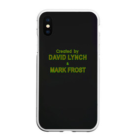 Чехол для iPhone XS Max матовый с принтом Created by Lynch & Frost в Кировске, Силикон | Область печати: задняя сторона чехла, без боковых панелей | david lynch | mark frost | twin peaks | твин пикс