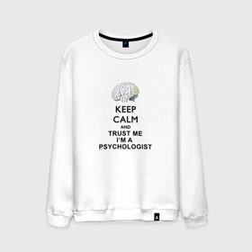 Мужской свитшот хлопок с принтом Keep calm в Кировске, 100% хлопок |  | psychologist | психиатр | психиатрия | психолог | психотерапевт