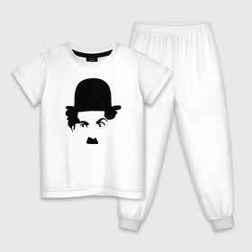 Детская пижама хлопок с принтом Чарли Чаплин в Кировске, 100% хлопок |  брюки и футболка прямого кроя, без карманов, на брюках мягкая резинка на поясе и по низу штанин
 | глаза. котелок | знаменитость | известность | лицо | минимализм | портрет | чаплин | чарли