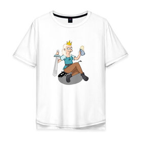 Мужская футболка хлопок Oversize с принтом Disenchantment. Princess Bean в Кировске, 100% хлопок | свободный крой, круглый ворот, “спинка” длиннее передней части | 