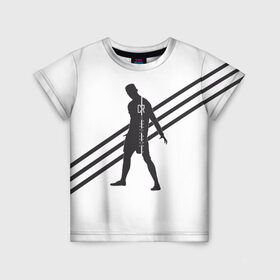 Детская футболка 3D с принтом Ronaldo в Кировске, 100% гипоаллергенный полиэфир | прямой крой, круглый вырез горловины, длина до линии бедер, чуть спущенное плечо, ткань немного тянется | Тематика изображения на принте: 